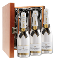 Buy & Send Moet and Chandon Ice White Imperial 75cl Three Bottle Luxury Gift Box