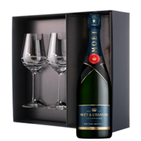 Buy & Send Moet & Chandon Nectar Demi Sec Champagne 75cl And Venezia Glasses Gift Box Set