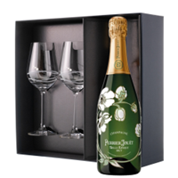 Buy & Send Perrier Jouet Belle Epoque Brut 2014 Champagne 75cl And Venezia Glasses Gift Box Set