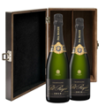 Buy & Send Pol Roger Brut 2018 Vintage Champagne 75cl Twin Luxury Elm Wood Gift Box (2x75cl)