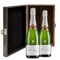 Buy & Send Pol Roger Brut Reserve Champagne 75cl Twin Luxury Elm Wood Gift Box (2x75cl)