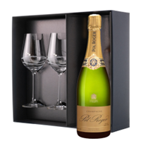 Buy & Send Pol Roger Rich Demi Sec Champagne 75cl And Venezia Glasses Gift Box Set