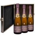 Buy & Send Pol Roger Rose 2018 Vintage Champagne 75cl Three Bottle Luxury Elm Wood Gift Box