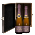 Buy & Send Pol Roger Rose 2018 Vintage Champagne 75cl Twin Luxury Elm Wood Gift Box (2x75cl)