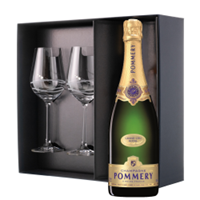 Buy & Send Pommery Grand Cru Vintage 2009 Champagne 75cl And Venezia Glasses Gift Box Set