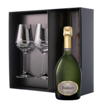 Buy & Send Ruinart Brut Chamapagne 75cl And Venezia Glasses Gift Box Set