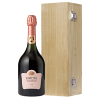 Buy & Send Taittinger Comtes de Champagne Rose 2009 75cl Oak Luxury Gift Boxed