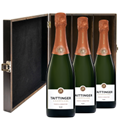 Buy & Send Taittinger Les Folies de la Marquetterie Champagne 75cl Three Bottle Luxury Elm Wood Gift Box