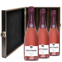 Buy & Send Taittinger Nocturne Rose Sec Champagne 75cl Three Bottle Luxury Gift Box