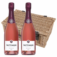 Buy & Send Taittinger Nocturne Rose Sec Champagne 75cl Twin Hamper (2x75cl)