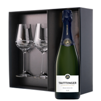 Buy & Send Taittinger Prelude Grands Crus Champagne 75cl And Venezia Glasses Gift Box Set