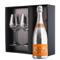 Buy & Send Veuve Clicquot Rich Champagne 75cl And Venezia Glasses Gift Box Set