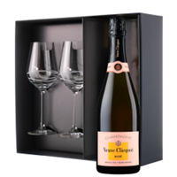 Buy & Send Veuve Clicquot Rose Champagne 75cl And Venezia Glasses Gift Box Set