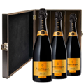 Buy & Send Veuve Clicquot Vintage 2015 Champagne 75cl Three Bottle Luxury Elm Wood Gift Box