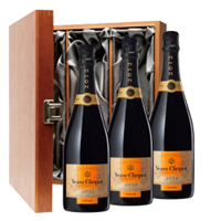 Buy & Send Veuve Clicquot Vintage 2015 Champagne 75cl Three Bottle Luxury Gift Box