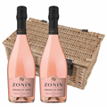 Buy & Send Zonin Prosecco Rose Doc Millesimato 75cl Twin Hamper (2x75cl)